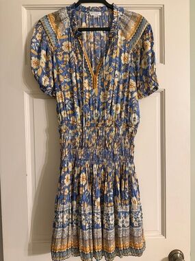 Current Air Border Print Popover Mini Dress